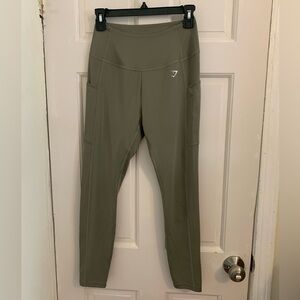 Gymshark Pocket Leggings Dusty Olive size Medium